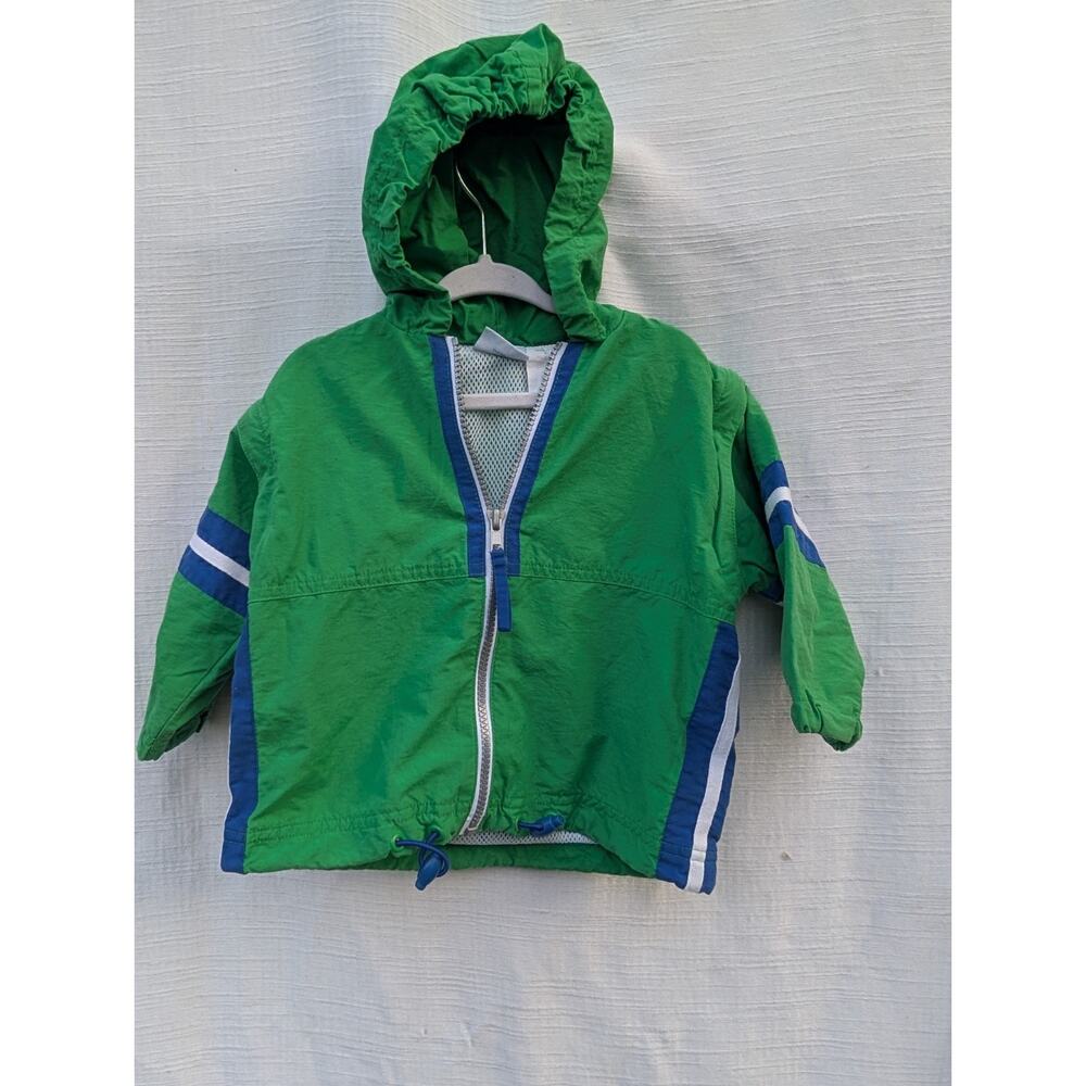 Hartstrings Vintage Baby Boys Full Zip‎ Hooded Jacket 24M Removable Sleeves 90s
